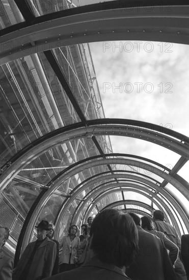 1976, Paris, Rive droite, Centre Pompidou, Beaubourg.