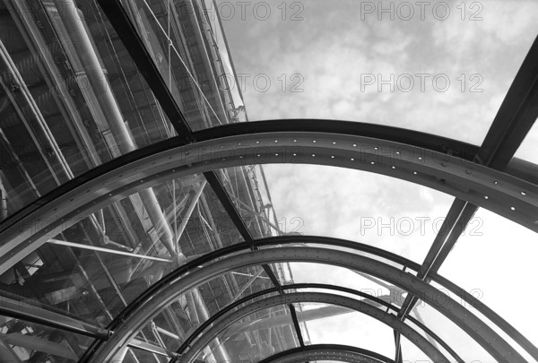 1976, Paris, Rive droite, Centre Pompidou, Beaubourg.