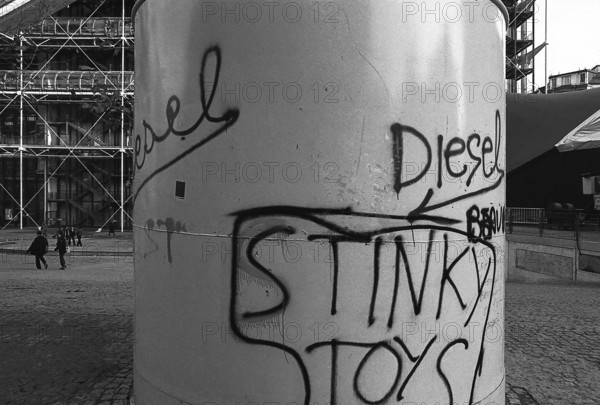 1976, Paris, Rive droite, Centre Pompidou, Beaubourg.