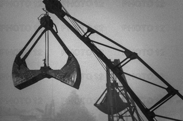 1975, Milan, Navigli in fog.