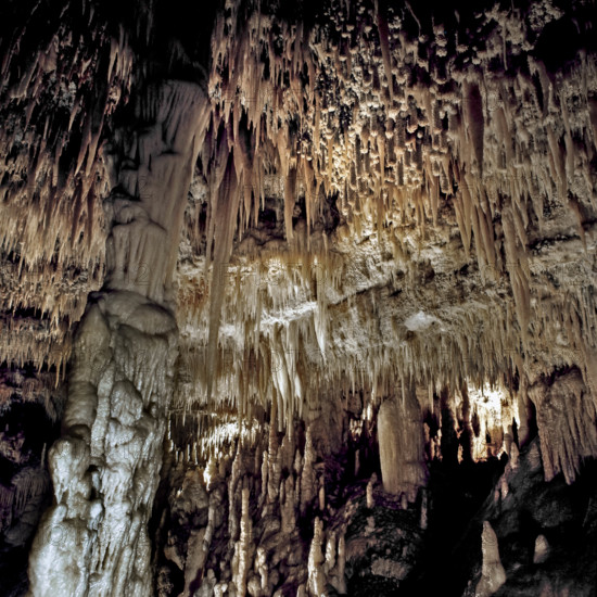 Nature, Italy, region of Puglia 1975 Grotte di Catellana (Castellana caves).