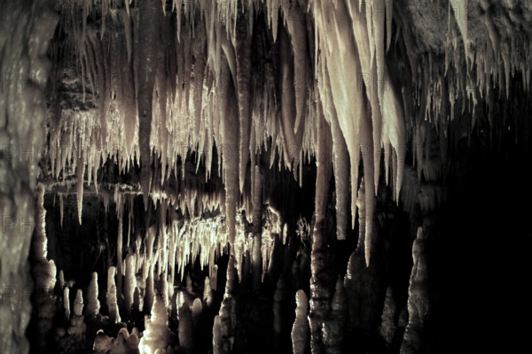 Nature, Italy, region of Puglia 1975 Grotte di Catellana (Castellana caves).