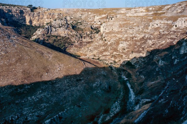 Nature, Italy, region of Puglia-Basilicata 1975 Gravina di Matera.