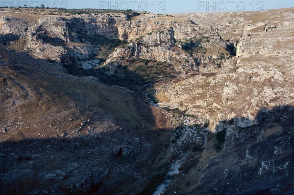 Nature, Italy, region of Puglia-Basilicata 1975 Gravina di Matera.