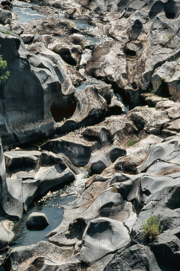 Nature, Italy, region of Sicilia Gole dell'Alcantara (Alcantara Gorges).