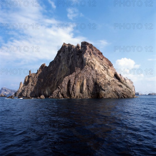 Nature, Italy, region of Sicilia 1975 Isole Eolie, Scoglio Dattilo;  (Aeolian Islands,  Dattillo Rock).