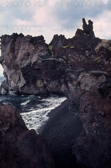 Nature, Italy, region of Sicilia 1975 Isole Eolie, Isola di Stromboli (Aeolian Islands, Stromboli  Island).