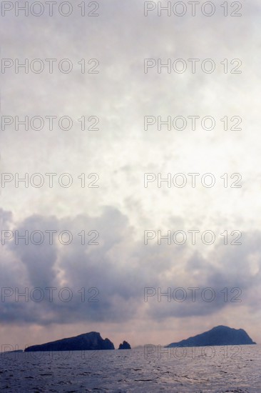 Nature, Italy, region of Sicilia 1975 Isole Eolie, Scoglio Dattilo e Basiluzzo;  (Aeolian Islands,  Dattillo and Basiluzzo Rock).
