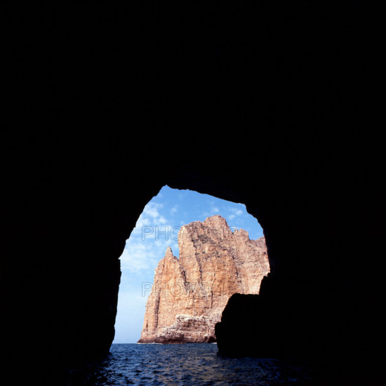 Nature, Italy, region of Sicilia 1975 Isole Egadi, Isola di Marettimo (Egadi Islands,  Marettimo Island).