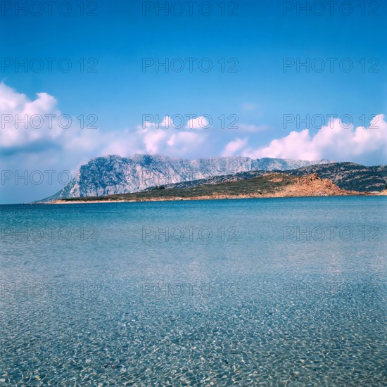 Nature, Italy, region of Sardegna 1975 Punta Coda Cavallo - Isola di Tavolara (Coda Cavallo Cape - Tavolara Island).
