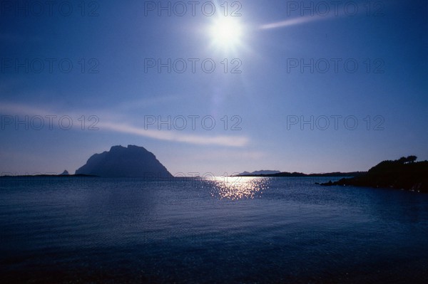 Nature, Italy, region of Sardegna 1975 Punta Coda Cavallo - Isola di Tavolara (Coda Cavallo Cape - Tavolara Island).