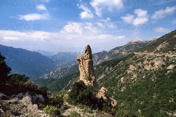 Nature, Italy, region of Sardegna 1975 Massiccio del Gannargentu (Gennargentu Massif).