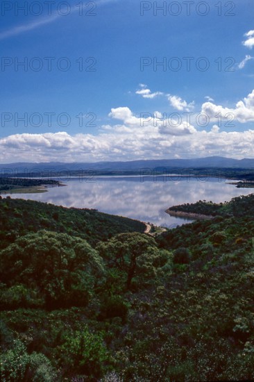 Nature, Italy, region of Sardegna 1975 Lago Omodeo (Omodeo Lake).
