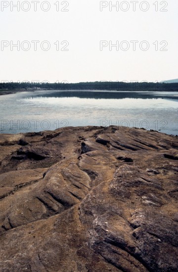 Nature, Italy, region of Sardegna 1975 Lago di Baratz (Baratz Lake).