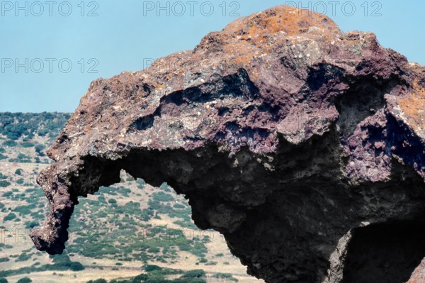 Nature, Italy, region of Sardegna 1975 Roccia dell'Elefante (Elephant Rock).