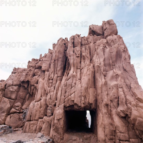Nature, Italy, region of Sardegna 1975 Rocce Rosse di Arbatax (Red Rocks of Arbatax ).