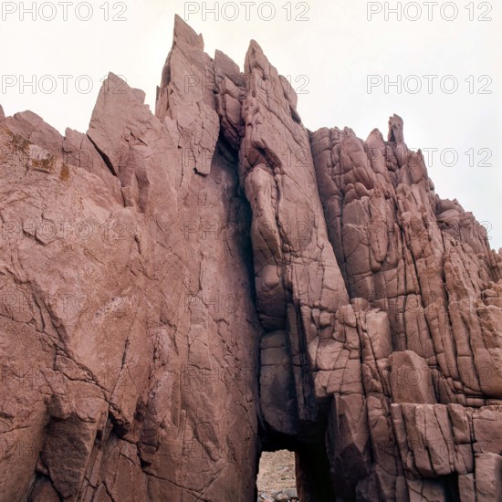 Nature, Italy, region of Sardegna 1975 Rocce Rosse di Arbatax (Red Rocks of Arbatax ).