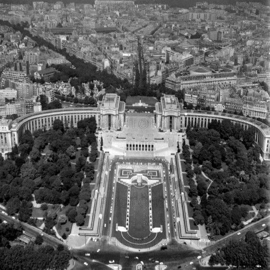 1967, Paris, Panorama with Trocadero.