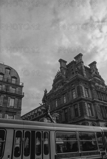 1975, Paris,  Place Vendome. Column of the Grande Armee.