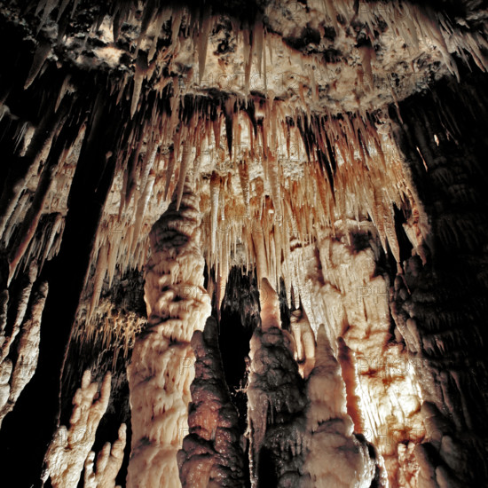 Nature, Italy, region of Puglia 1975 Grotte di Catellana (Castellana caves).