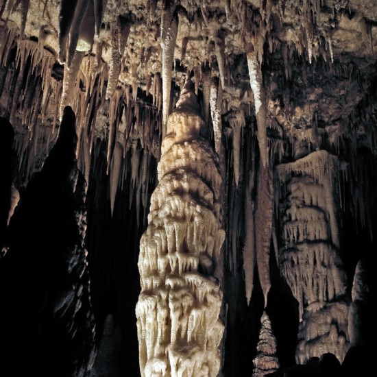 Nature, Italy, region of Puglia 1975 Grotte di Catellana (Castellana caves).