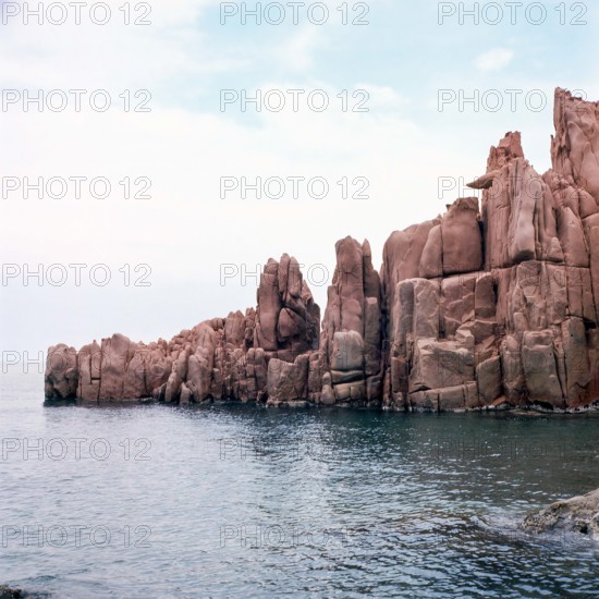 Nature, Italy, region of Sardegna 1975 Rocce Rosse di Arbatax (Red Rocks of Arbatax ).