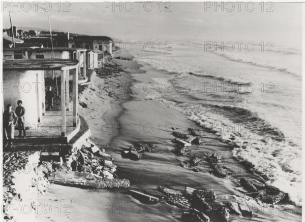 Marina di Massa, Italy, the erosion of the beach