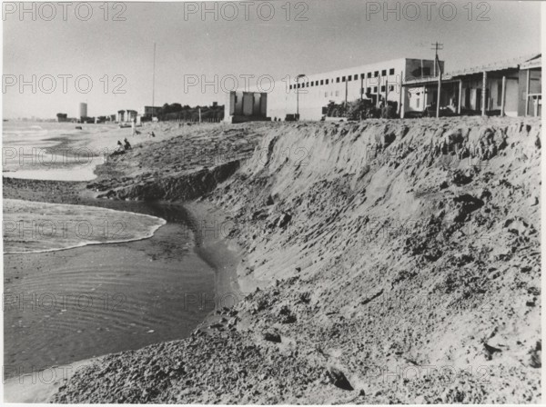 Marina di Massa, Italy, the erosion of the beach