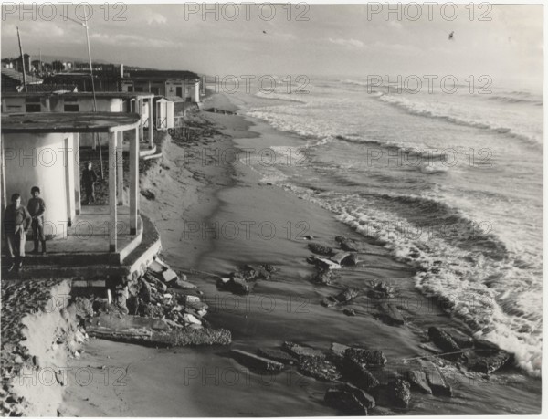 Marina di Massa, Italy, the erosion of the beach