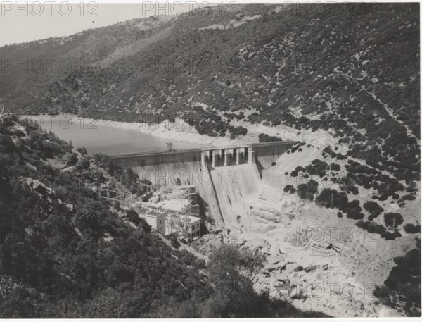 The Muzzone Dam on the river Coghinas,