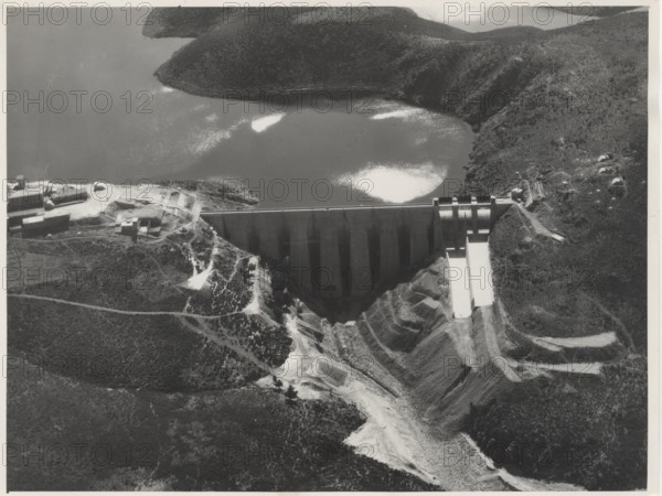 Bau Muggeris Dam on the river Flumendosa, Villanova Strisaili, Italy
