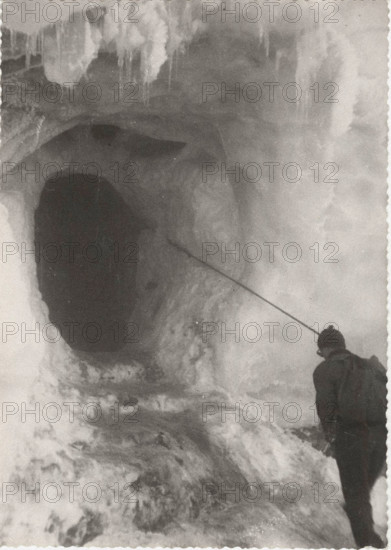 A glacier cave. Monte Bianco.