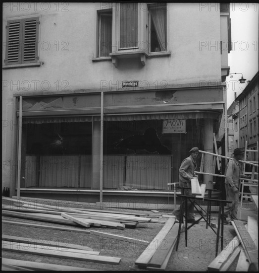 Protest against National Socialism in Schaffhausen 1945.