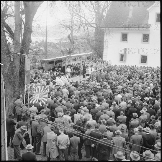 Obwalden voter's meeting, Sarnen 1958.