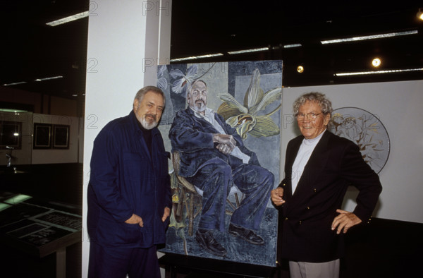 Raymond Burr and Hans Erni.