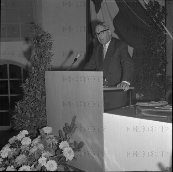 Hans Fischer, party leader in the parliament, 1960.