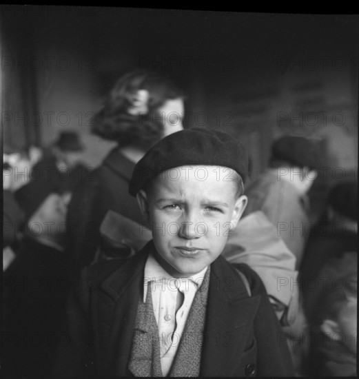 WW 2: relief action for children; french child in Basle 1944.