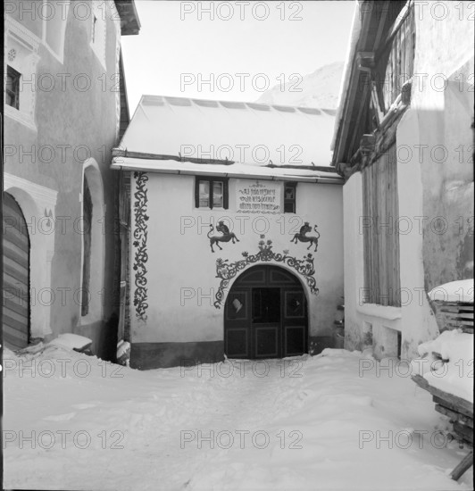 Mountain village Guarda on the first day of 1942.
