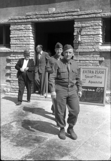 After WW 2: american soldiers on the Pilatus, 1945.