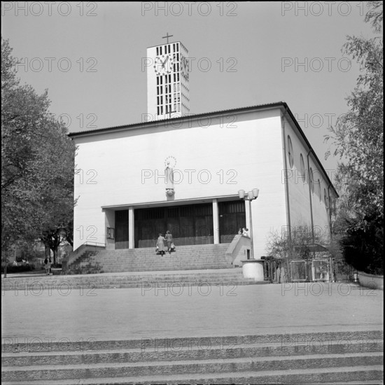 Maria Lourdes church, Zurich Seebach 1952.