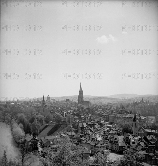 Old town and Munster, Berne 1954.