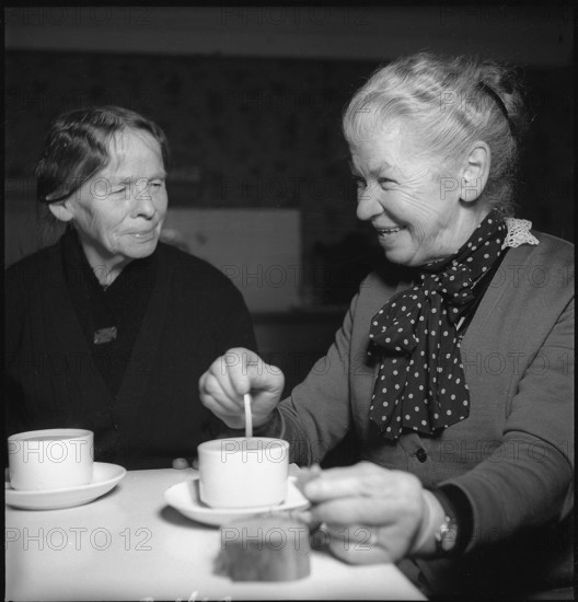 Elderly Women Drinking Coffee 1941.