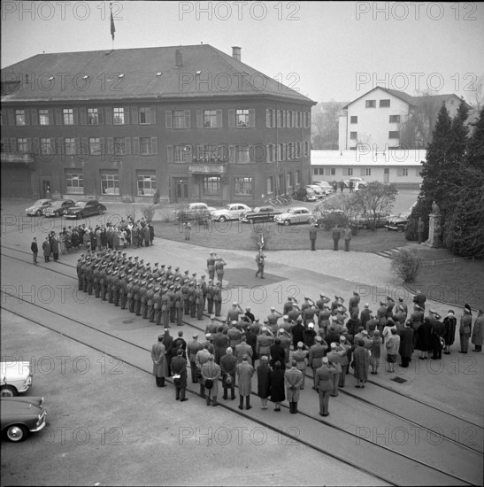 Celebration of surveillance squadron, Dubendorf 1961.