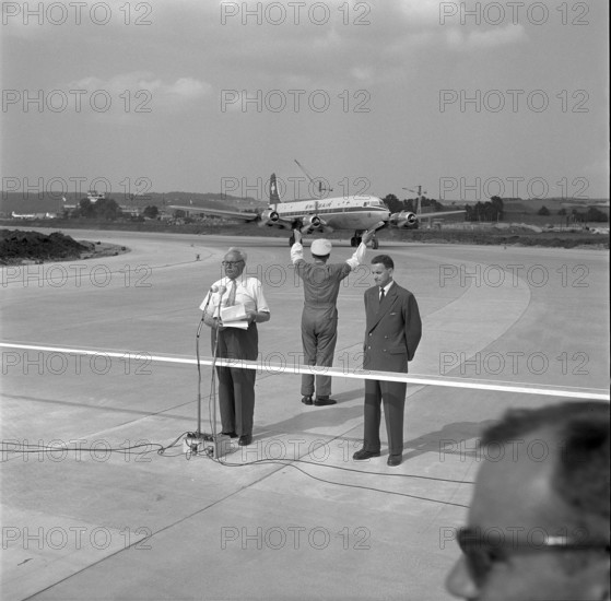 Zurich Airport: opening ceremony for blind landing runway south 1959.