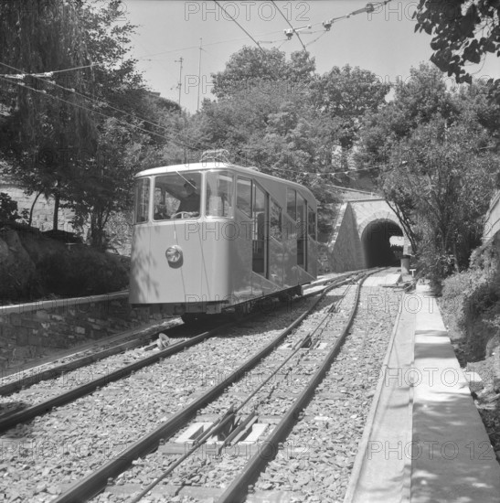 New cableway in Lugano 1955.
