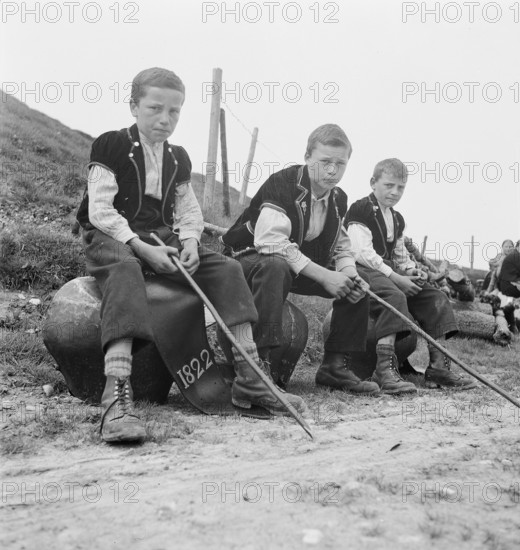 Farmer's boys in the Appenzell, 1940.