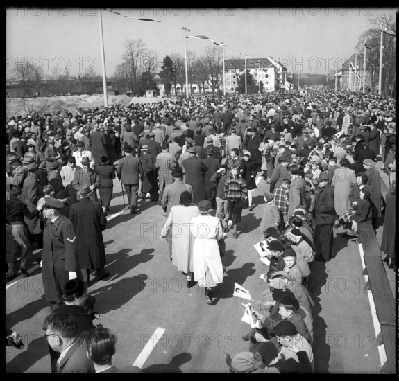 Inauguration of the St. Alban bridge; 1955.