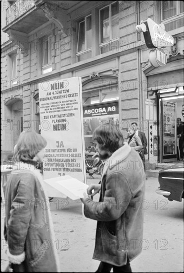 Collection of signatures against the Y, Zurich 1972.
