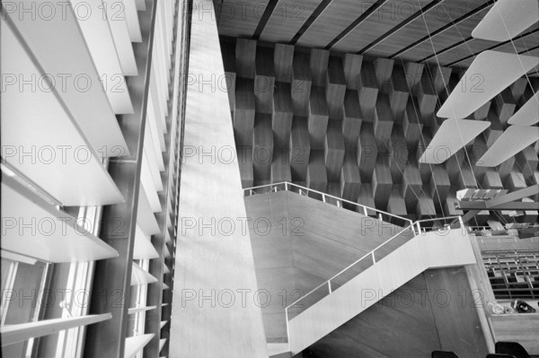 Bienne, auditorium in the new built congress hall; 1966.