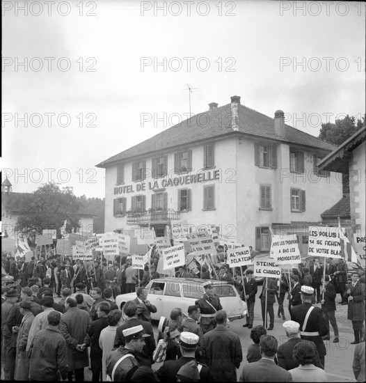 Commemoration of the mobilisation 14/39 in Les Rangiers, 1964.